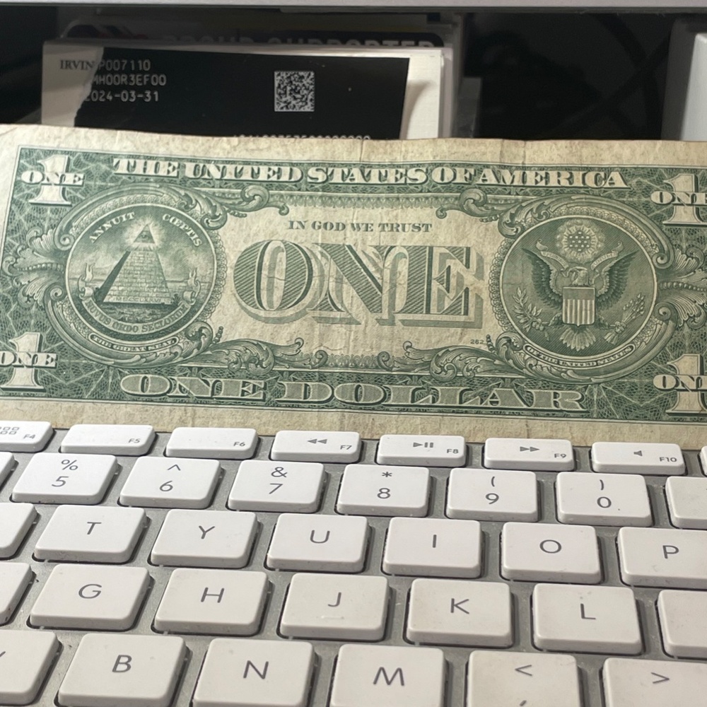 1957 silver Dollar Bank Note Blue Seal  Us Federal $1. # T06254317 A Vintage - Picture 4 of 5